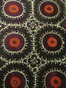 Ornate Central Asian suzani textile pattern