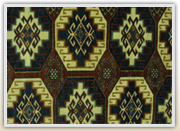 Ornate floral carpet textile