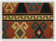 Geometric tribal rug sample