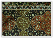 Diamond pattern gold rug