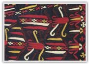 Colorful striped tribal rug