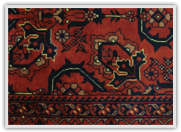 Red Persian floral rug